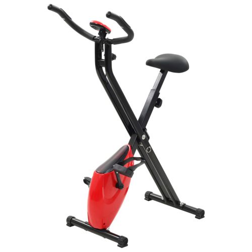 vidaXL Magnetyczny rower X-bike z pomiarem tętna, czarno-czerwony