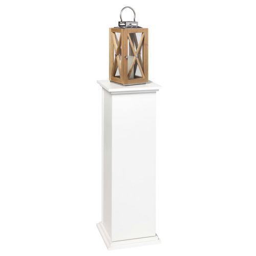 FMD Stolik boczny z drzwiczkami, 88,5 cm, biały