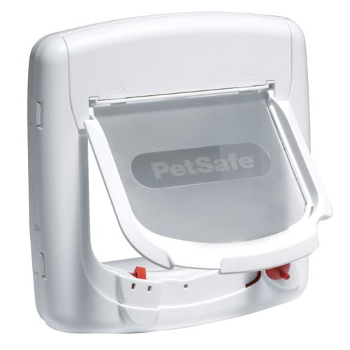PetSafe Drzwiczki magnetyczne dla kota z 4 opcjami Deluxe 400, biały