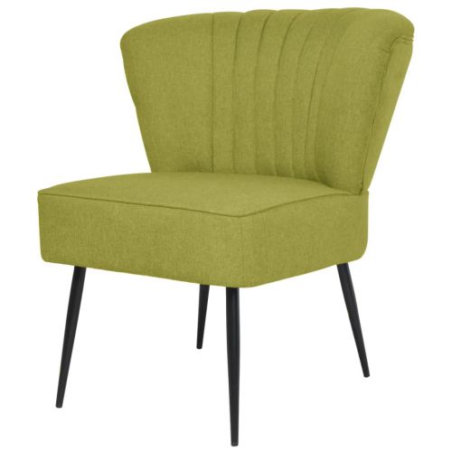 vidaXL Fotel koktajlowy, zielony, tkanina