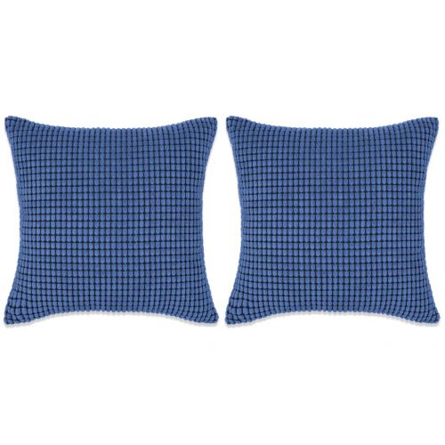 vidaXL 2-częściowy zestaw poduszek, welur, 45x45 cm, niebieski