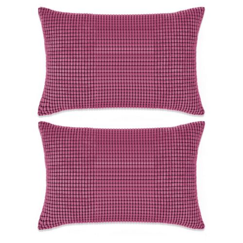 vidaXL Zestaw 2 poduszek z weluru w kolorze różowym, 40 x 60 cm