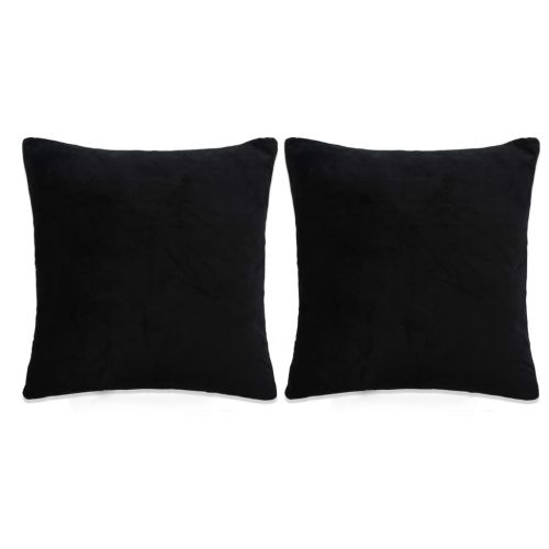 vidaXL Zestaw poduszek, 2 szt., tkanina, 45 x 45 cm, czarne
