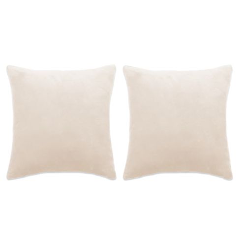 vidaXL Zestaw poduszek, 2 szt., tkanina, 45 x 45 cm, złamana biel
