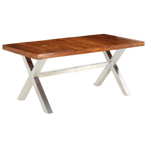 vidaXL Stół jadalniany, lite drewno o wyglądzie sheesham, 180x90x76 cm