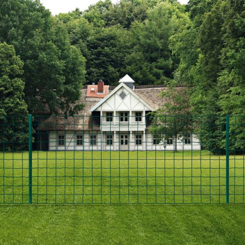 vidaXL Euro ogrodzenie, stalowe, 20 x 1,5 m, zielone