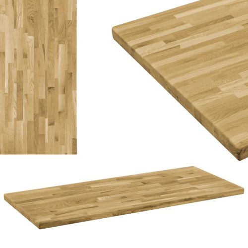 vidaXL Prostokątny blat do stolika z drewna dębowego, 44 mm, 120x60 cm