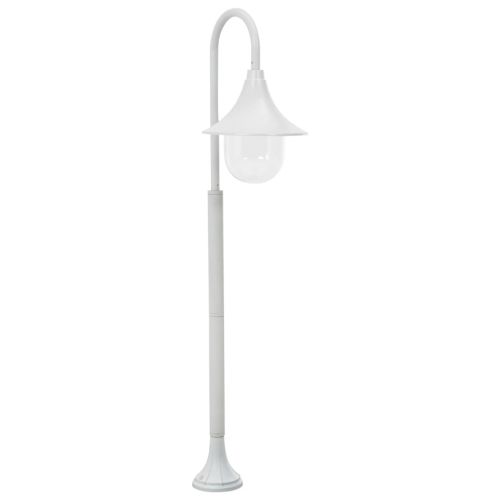 vidaXL Lampa ogrodowa na słupku, 120 cm, E27, aluminium, biała