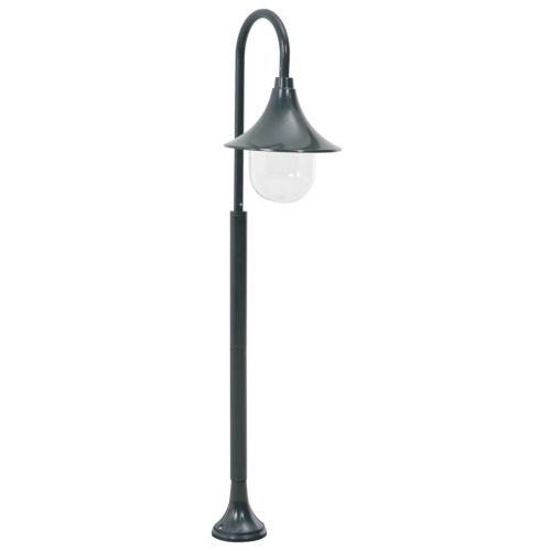 vidaXL Lampa ogrodowa na słupku, 120 cm, E27, aluminium, ciemnozielona