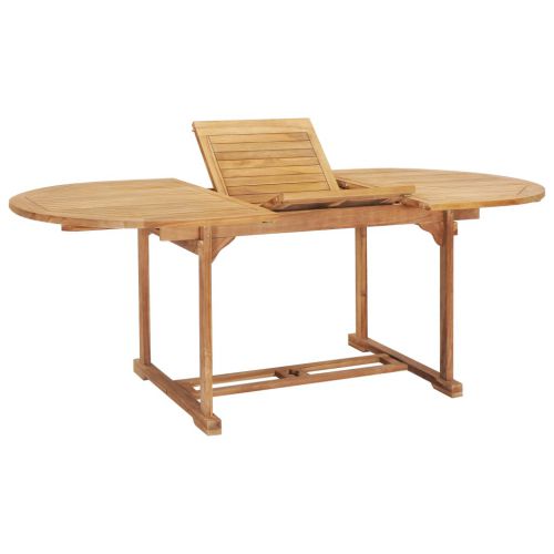 vidaXL Rozkładany stół ogrodowy, 150-200x100x75 cm, lite drewno tekowe