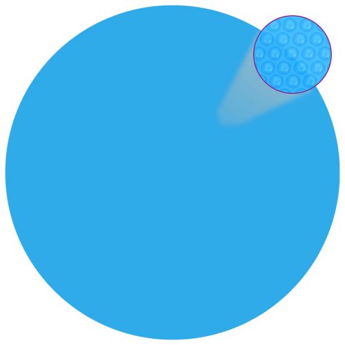 vidaXL Pływająca, okrągła folia, pokrywa solarna PE, 455 cm, niebieska