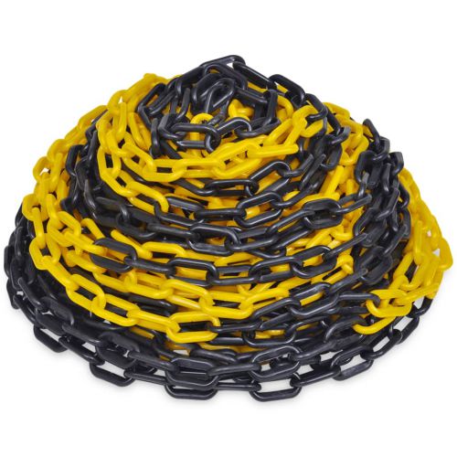 Plastikowy łańcuch ostrzegawczy, 30 m, żółto-czarny