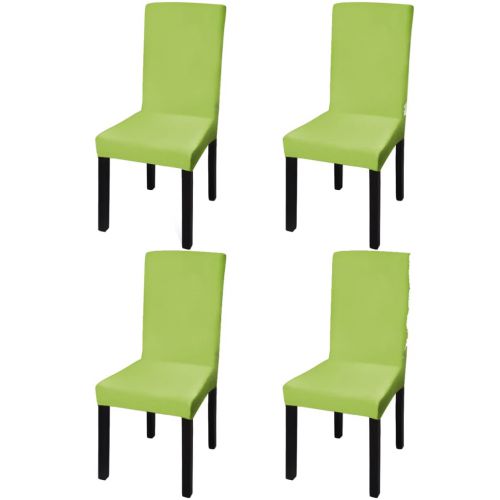 vidaXL Elastyczne pokrowce na krzesła, 4 szt., zielone