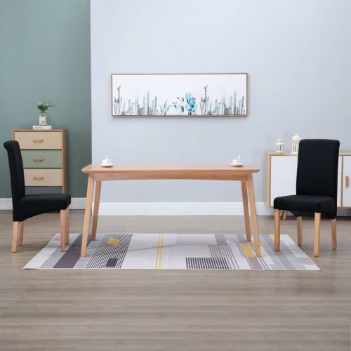 vidaXL Krzesła do jadalni, 2 szt., czarne, tapicerowane tkaniną