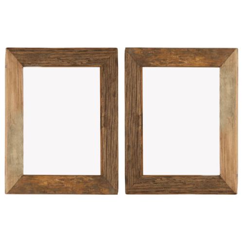 vidaXL Ramki na zdjęcia, 2 szt., 34x40 cm, drewno z odzysku i szkło