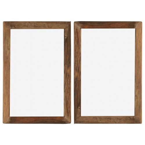 vidaXL Ramki na zdjęcia, 2 szt., 50x70 cm, drewno z odzysku i szkło