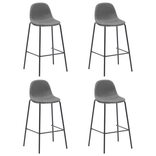 vidaXL Krzesła barowe, 4 szt., taupe, tapicerowane tkaniną