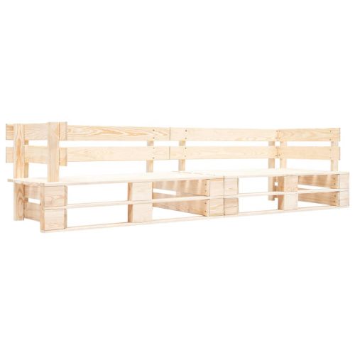 vidaXL Ogrodowa sofa 2-osobowa z palet, naturalne drewno