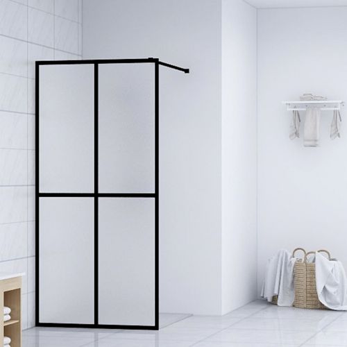 vidaXL Ścianka prysznicowa, mrożone szkło hartowane, 100x195 cm