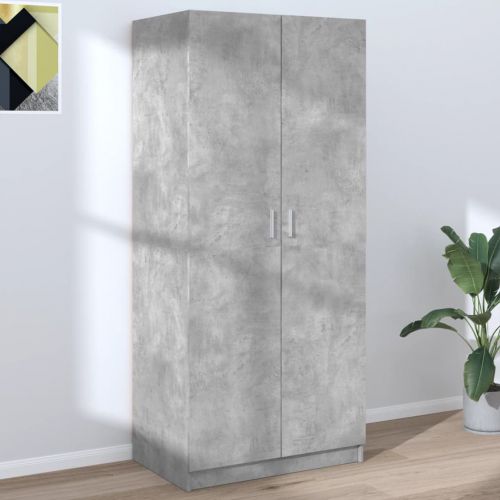 vidaXL Szafa, kolor szary betonowy, 80x52x180 cm, płyta wiórowa