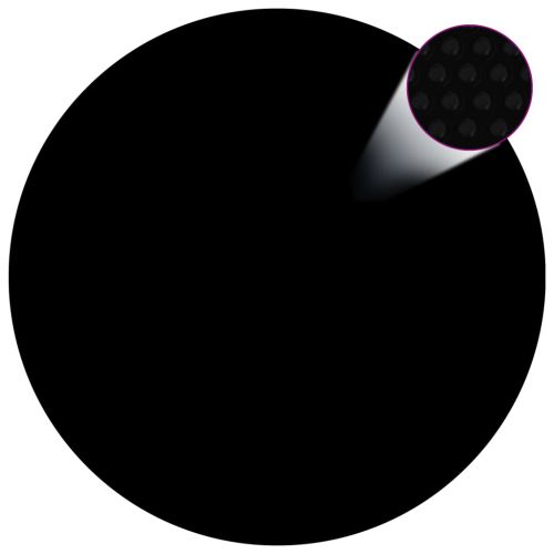 vidaXL Pokrywa na basen, czarna, 210 cm, PE