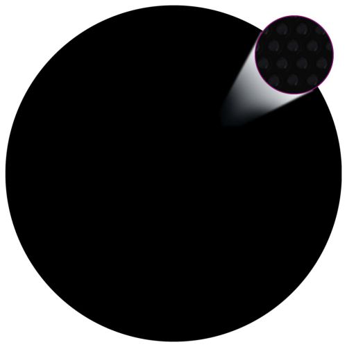 vidaXL Pokrywa na basen, czarna, 300 cm, PE