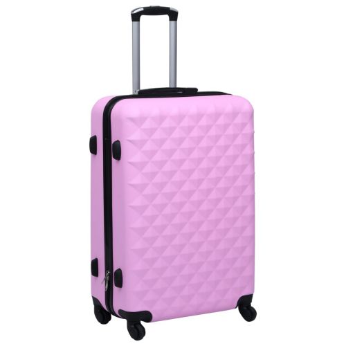 vidaXL Twarda walizka na kółkach, różowa, ABS