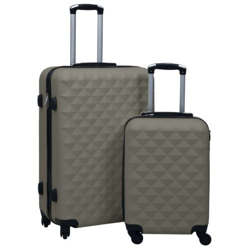 vidaXL Zestaw twardych walizek na kółkach, 2 szt., antracytowy, ABS