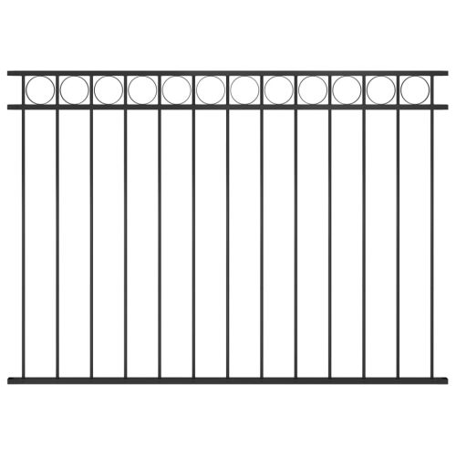 vidaXL Panel ogrodzeniowy, stalowy, 1,7 x 1,2 m, czarny