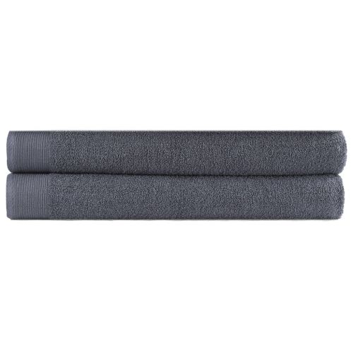 vidaXL Ręczniki do sauny, 2 szt, bawełna 450 g/m², 80x200 cm, antracyt