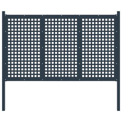 vidaXL Ogrodzenie ogrodowe, antracytowe, 177x175 cm, stalowe