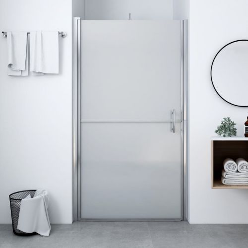vidaXL Drzwi prysznicowe, hartowane szkło mrożone, 100x178 cm