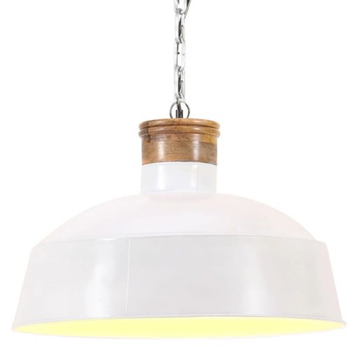 vidaXL Industrialna lampa wisząca, 32 cm, biała, E27