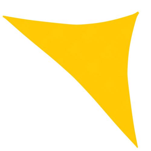 vidaXL Żagiel przeciwsłoneczny, 160 g/m², żółty, 3,5x3,5x4,9 m, HDPE