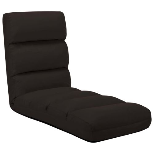 vidaXL Składane krzesło podłogowe, brązowe, sztuczna skóra