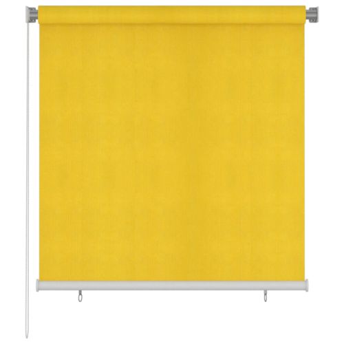 vidaXL Roleta zewnętrzna, 140x140 cm, żółta, HDPE