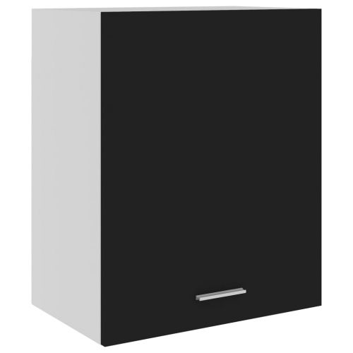 vidaXL Szafka wisząca, czarna, 50x31x60 cm, płyta wiórowa