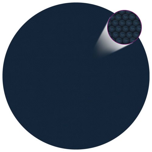 vidaXL Pływająca folia solarna z PE na basen, 250 cm, czarno-niebieska