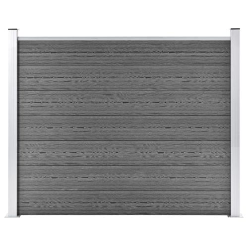 vidaXL Panel ogrodzeniowy z WPC, 180x146 cm, szary