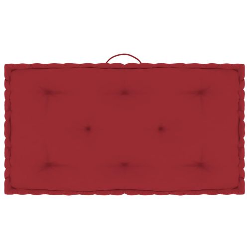 vidaXL Poduszka na podłogę lub paletę, burgundowa, 73x40x7 cm, bawełna