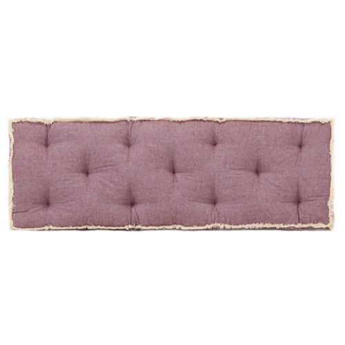 vidaXL Poduszka na sofę z palet, czerwień burgundowa, 120x40x7 cm