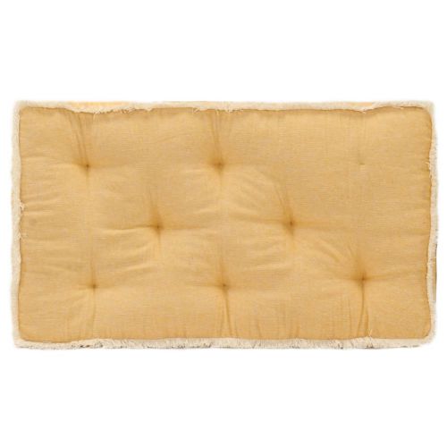 vidaXL Poduszka na sofę z palet, żółta, 73x40x7 cm