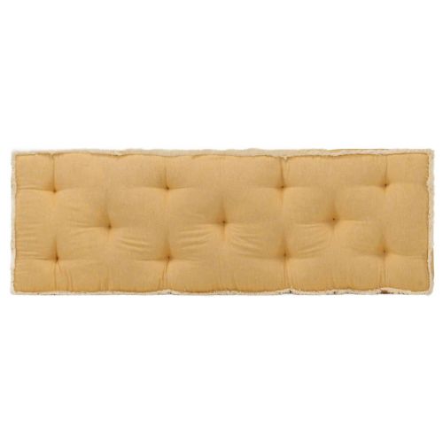 vidaXL Poduszka na sofę z palet, żółta, 120x40x7 cm