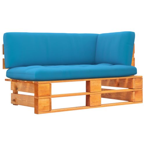 vidaXL Ogrodowa sofa narożna z palet, miodowy brąz, drewno sosnowe