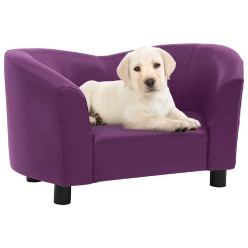 vidaXL Sofa dla psa, burgundowa, 67x41x39 cm, sztuczna skóra