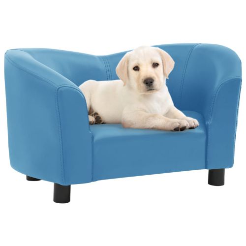 vidaXL Sofa dla psa, turkusowa, 67x41x39 cm, sztuczna skóra