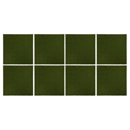 vidaXL Sztuczna trawa w płytkach, 8 szt., 50x50x2,5 cm, gumowa