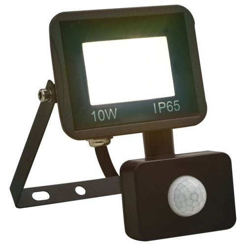 vidaXL Reflektor LED z czujnikiem, 10 W, zimne białe światło
