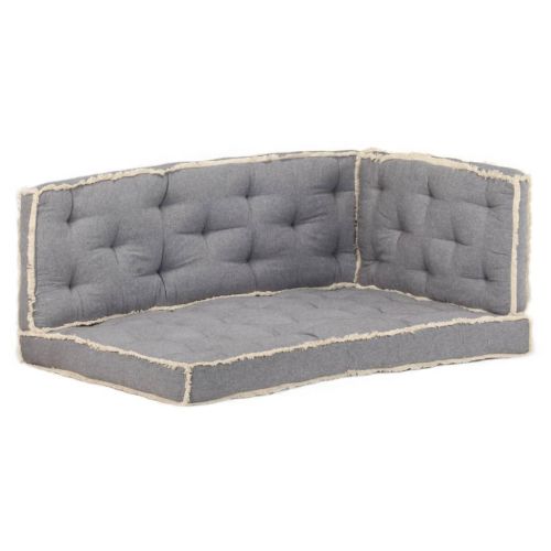 vidaXL 3-częściowa poduszka na sofę z palet, antracytowa