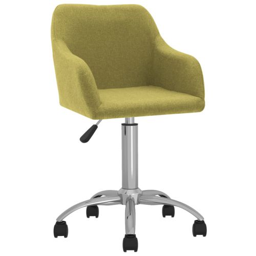 vidaXL Obrotowe krzesło biurowe, zielone, obite tkaniną